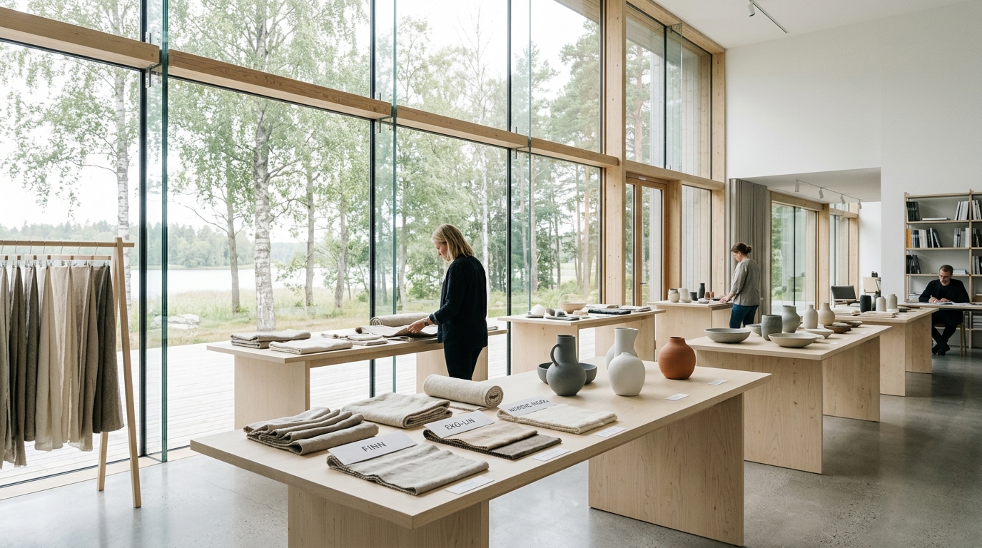 Minimalist Scandinavian trade showroom